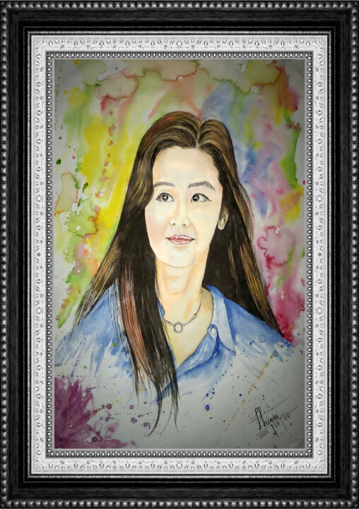 Pretty Eyes 绘画, 17x12 in