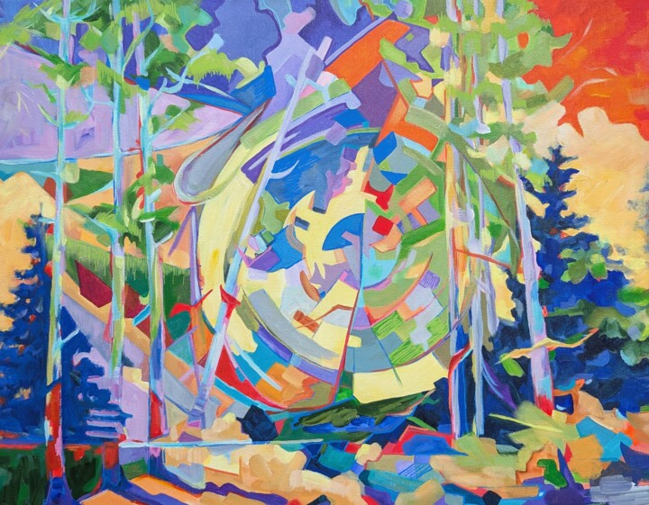 Peinture intitulée ""Standing Up: White…" par Vera Saiko, Œuvre d'art originale, Acrylique