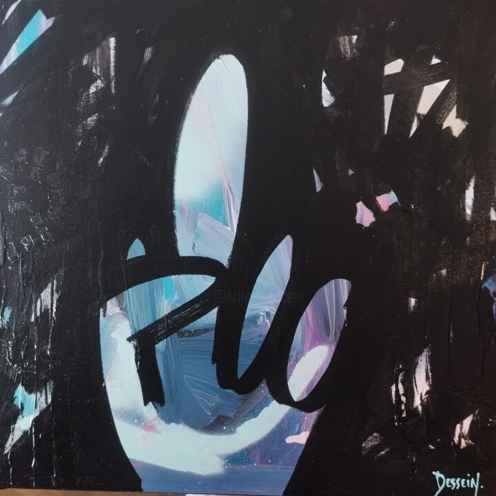 Fuck 7 绘画, 15.8x15.8 in