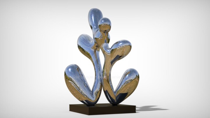 Harmony in Flux#5(Small edition) 雕塑, 25.2x16.9 in