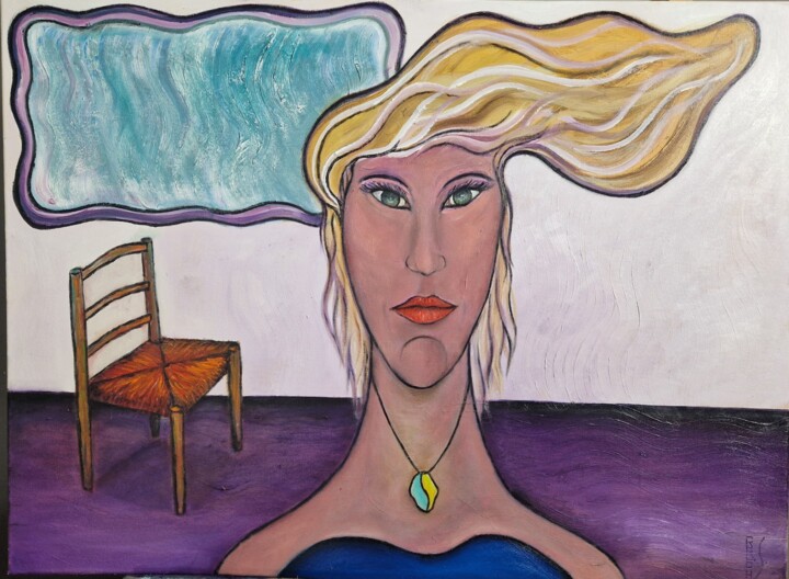 Peinture intitulée "La Chaise - Stade 3" par Ralph.S, Œuvre d'art originale, Huile