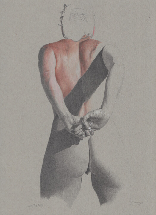 "Pose Nr. 33 (23:44)" Disegno, 11,9x8,6 in