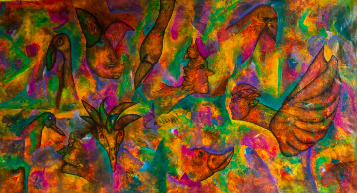 Peinture intitulée "Spell in the jungle" par Luis Alexander Rodriguez Murcia, Œuvre d'art originale, Huile