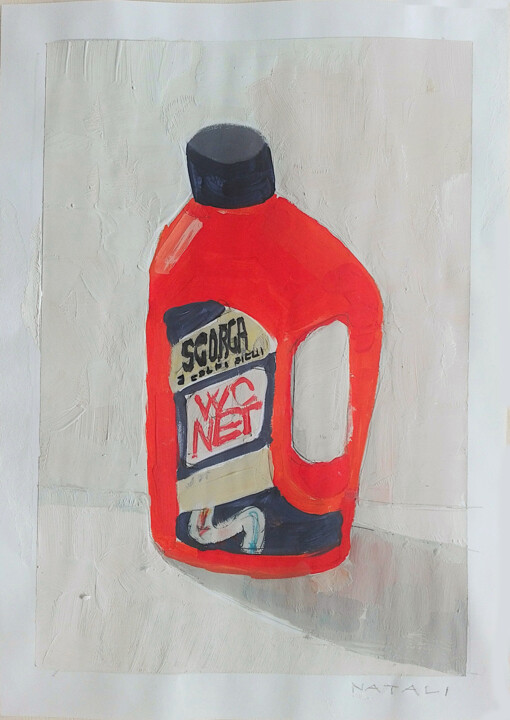 WC net in plastica Arancio 绘画, 11.8x8.3 in