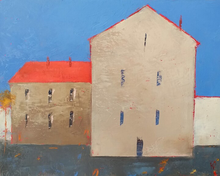 Old City Fragment 7 Painting, 7.9x9.8 in