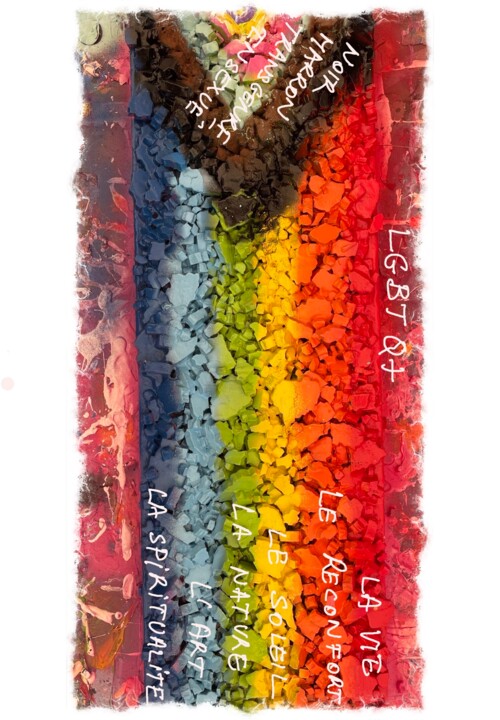 Digitale Kunst getiteld "Lbgq+" door Xar, Origineel Kunstwerk, Acryl