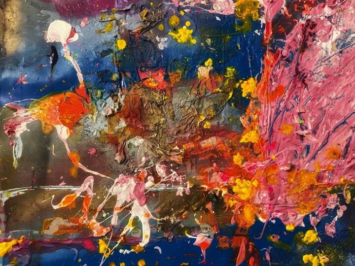 Digitale Kunst getiteld "Flamand rose" door Xar, Origineel Kunstwerk, Acryl