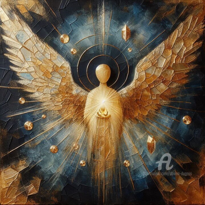 Sacred Angelic Protection IV Digital Arts, 19.7x19.7 in