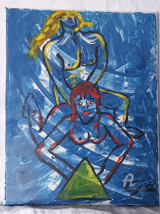 Painting "Sexual moan" 绘画, 11.8x9.5 in