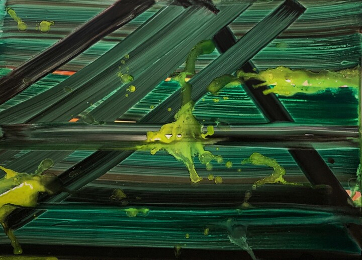 Pittura intitolato "宇宙裂缝 Galactic Chasm" da Hongfeng Guo, Opera d'arte originale, Acrilico