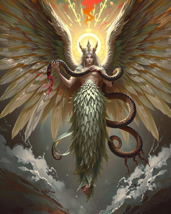 tra angeli e serpenti 数字艺术