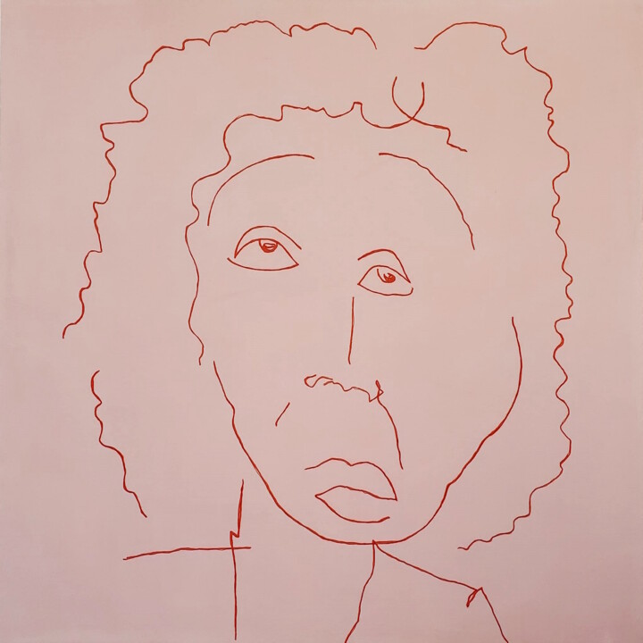 En rose 绘画, 39.4x39.4 in