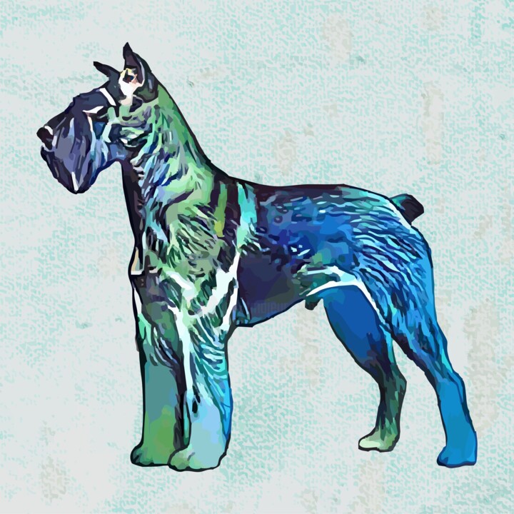 Schnauzer dog 数字艺术