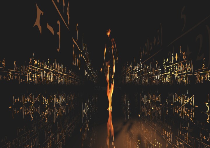 数字艺术 标题为“Algorithm of Darkne…” 由Russell Newell, 原创艺术品, 2D数字工作
