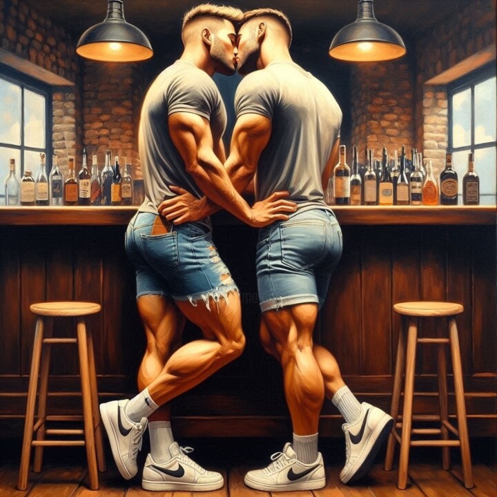 VALENTIN & ZLATAN 绘画, 15.8x15.8 in