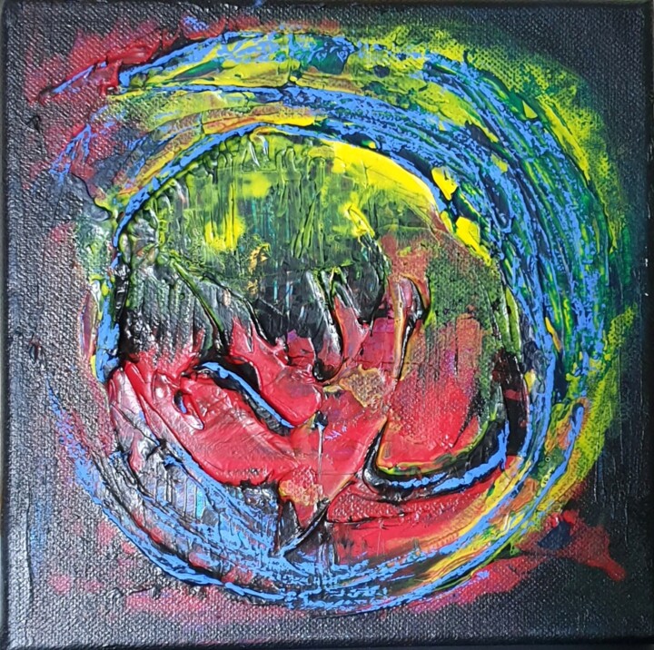 Peinture intitulée "Recommencement" par Julie Verhague, Œuvre d'art originale, Acrylique Monté sur Châssis en bois