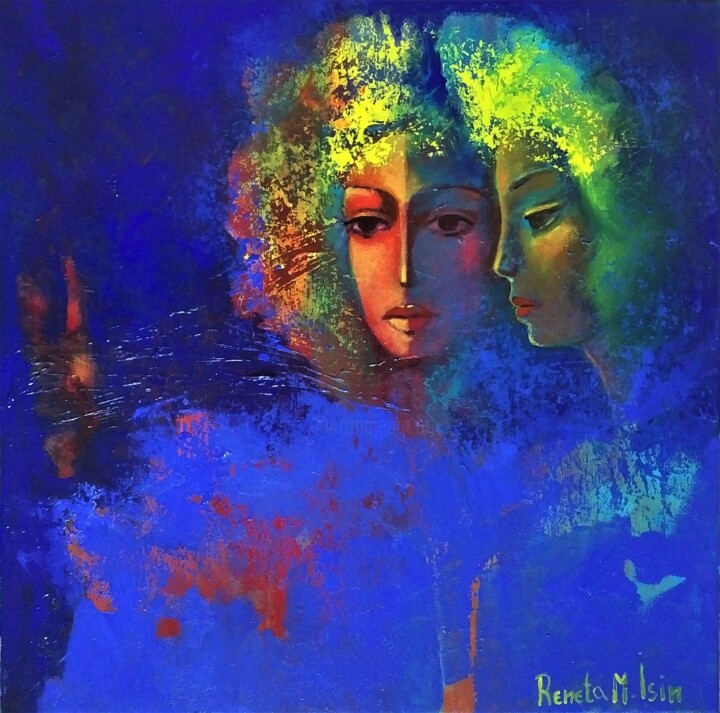 Day and Night 绘画, 19.7x19.7 in