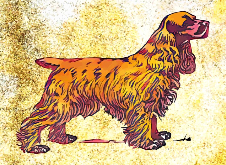 Cocker Spaniel Dog 数字艺术