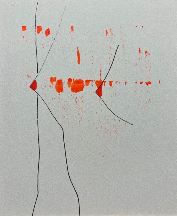 Reflection of My Youth in Silent Contours 图画, 15.8x11.8 in
