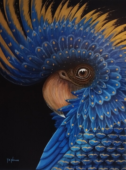 Peinture intitulée "Papuga (Parrot)" par Tomasz Krzysztof Nowak, Œuvre d'art originale, Acrylique