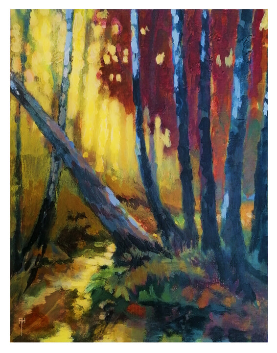 Painting titled "The colour of nature" by Alan Harris, Original Artwork, Acrylic