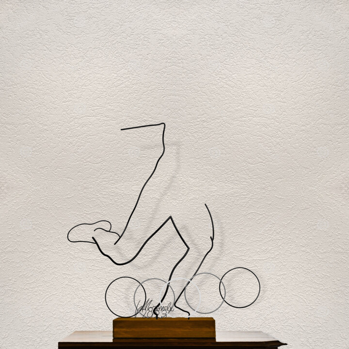 Filo per il calcio 雕塑, 19.7x11.8 in