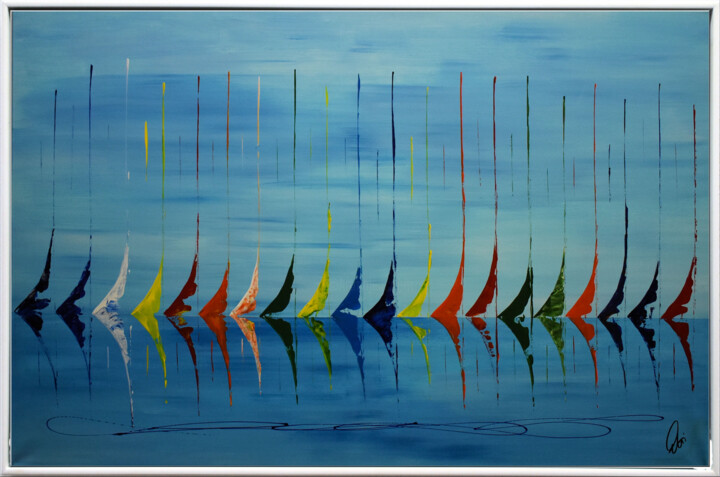 Colourful Sails 绘画, 29.5x45.3 in