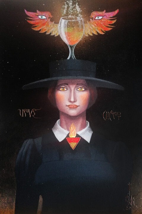 Widow Clicquot Malerei, 25,2x16,9 in