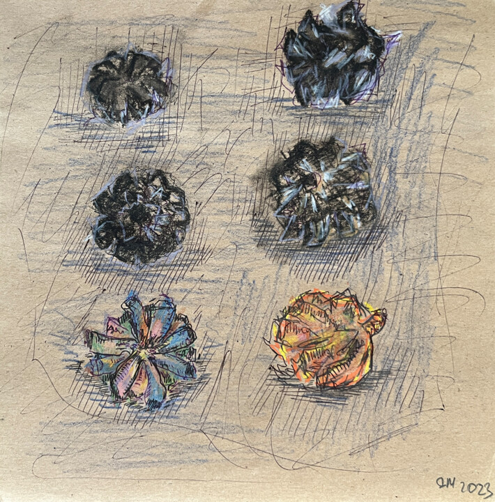 3hh4 / Back to the Future - {$M} 图画, 8.3x8.3 in