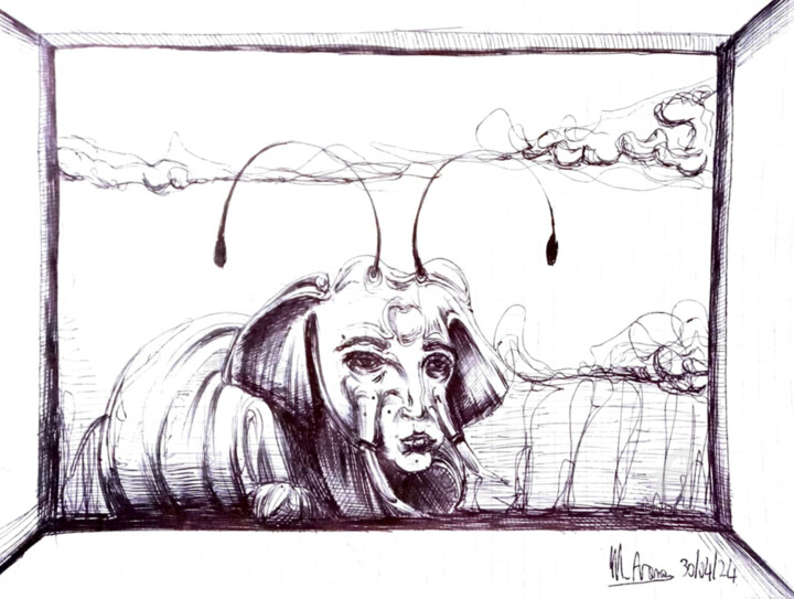 Autoritratto in versione elefante fantastico I 图画, 8.3x11.7 in