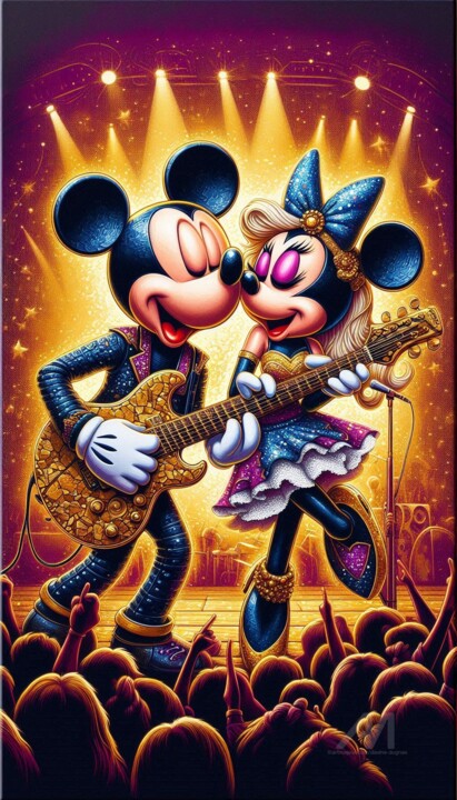 The Rock Stars Minnie and Mickey 数字艺术