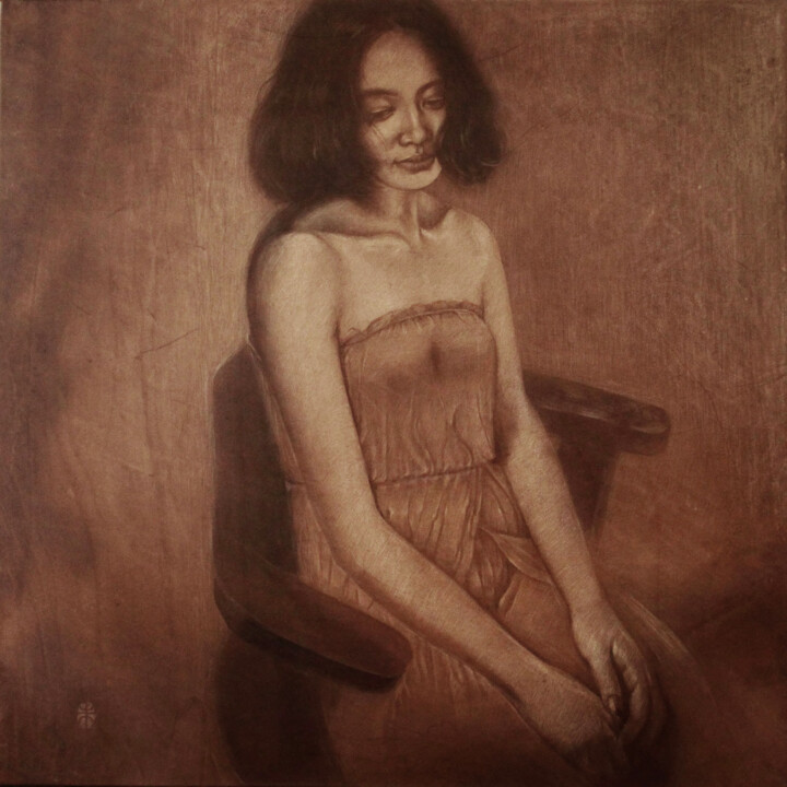 《这个夏天》 绘画, 31.5x31.5 in