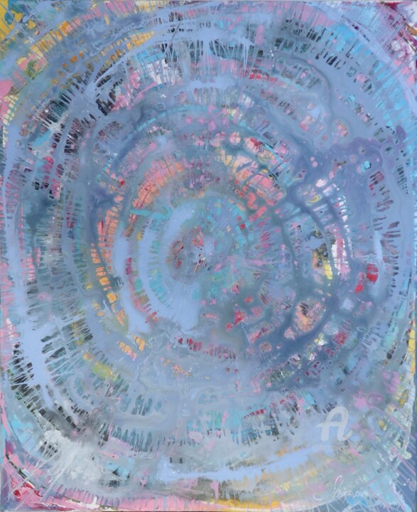Painting titled "“Windmills”" by Alesya Shapsig, Original Artwork, Acrylic