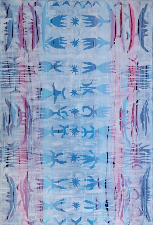 Painting titled "Morning shades" by Alesya Shapsig, Original Artwork, Acrylic
