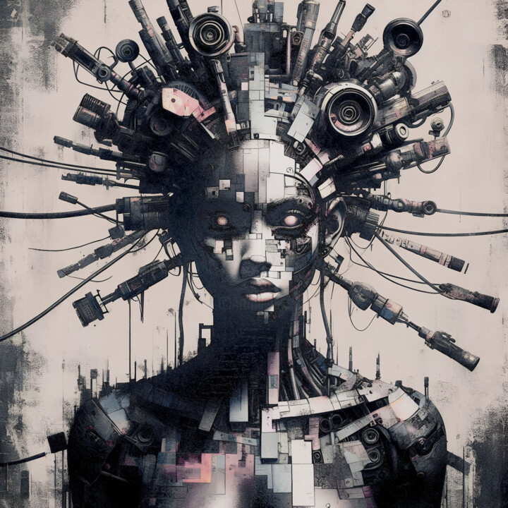 The work comes from the "Cyberformations" series. This is a 数字艺术