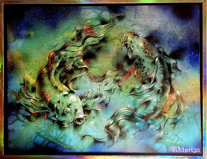 Yin & Yang 绘画, 16x24 in