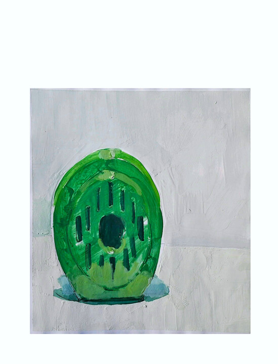 Deodorante di plastica verde (gel) 绘画, 11.4x8.3 in