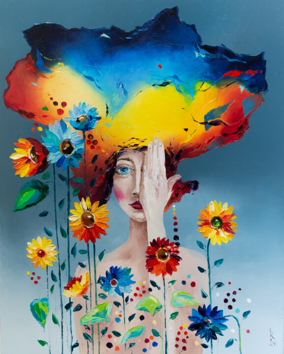 I'm alive! 绘画, 39.4x31.5 in