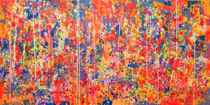 Garden 绘画, 39.4x78.7 in