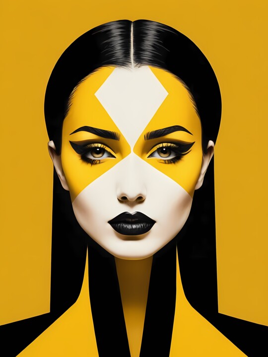Artes digitais intitulada "Pop Art Woman Portr…" por 1xmerch, Obras de arte originais, Trabalho Digital 2D