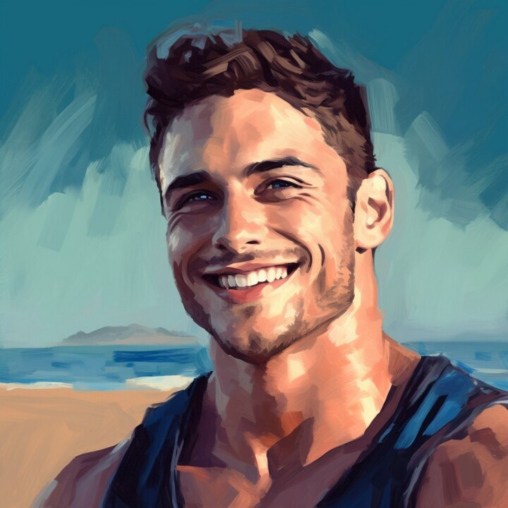 OLIVER (40x40-2) 绘画, 15.8x15.8 in