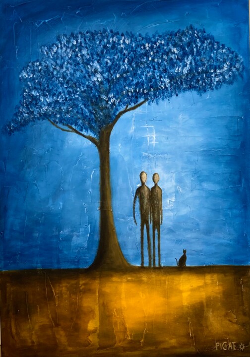 L’Arbre Bleu 绘画, 36.2x28.7 in
