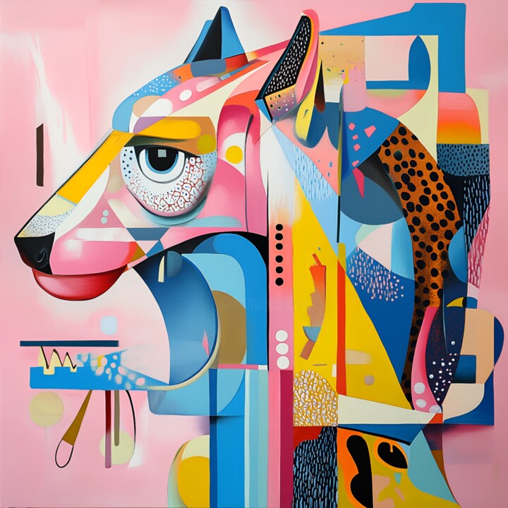 Geometric Gepard Dreams 数字艺术