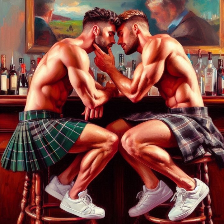 ALISTAIR & MALCOM 绘画, 15.8x15.8 in