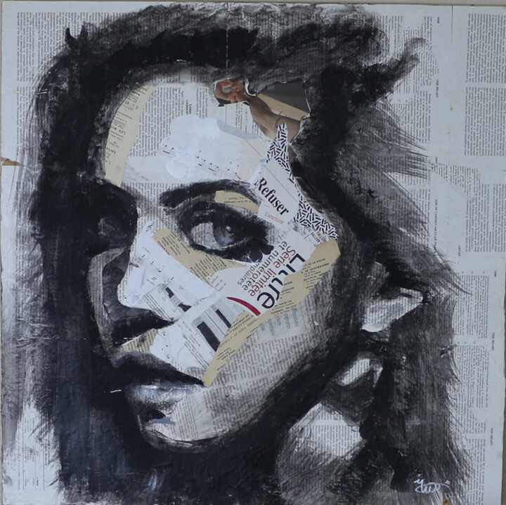 Early Work #5 绘画, 23.6x23.6 in