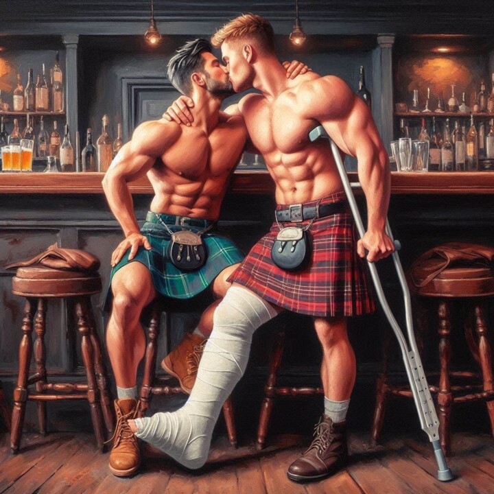 BRUCE & DARREN 绘画, 15.8x15.8 in