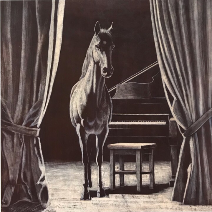 我的舞台 之一 绘画, 23.6x23.6 in