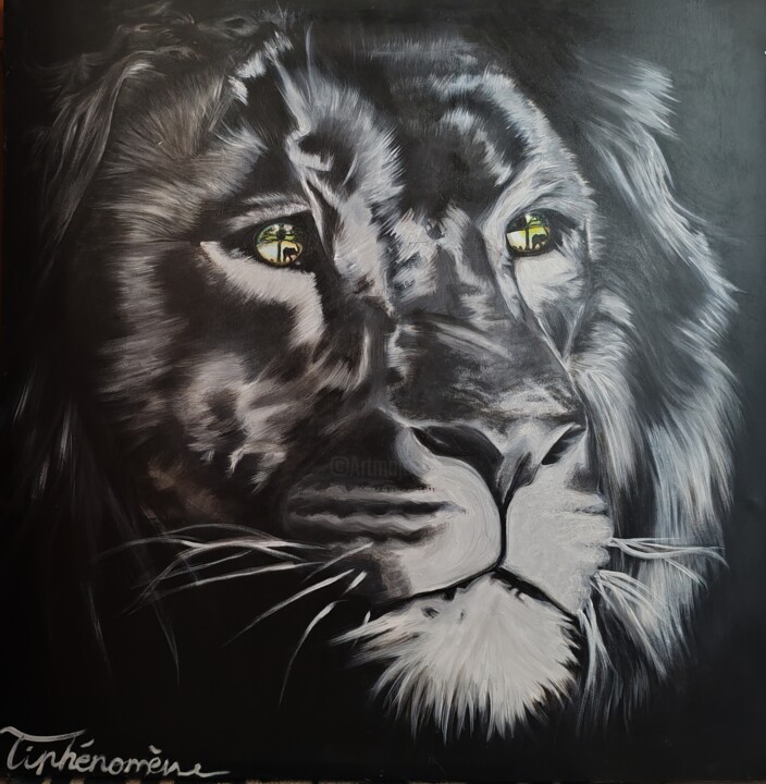 Le Roi de la jungle 绘画, 31.5x31.5 in
