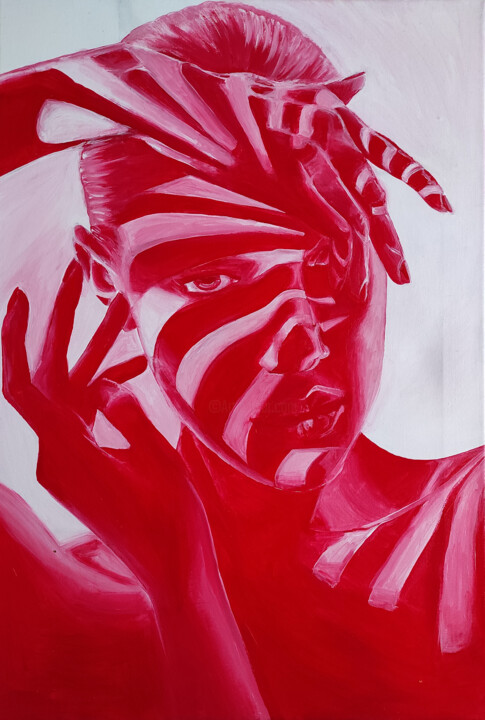 La croix rouge 绘画, 22.1x15 in
