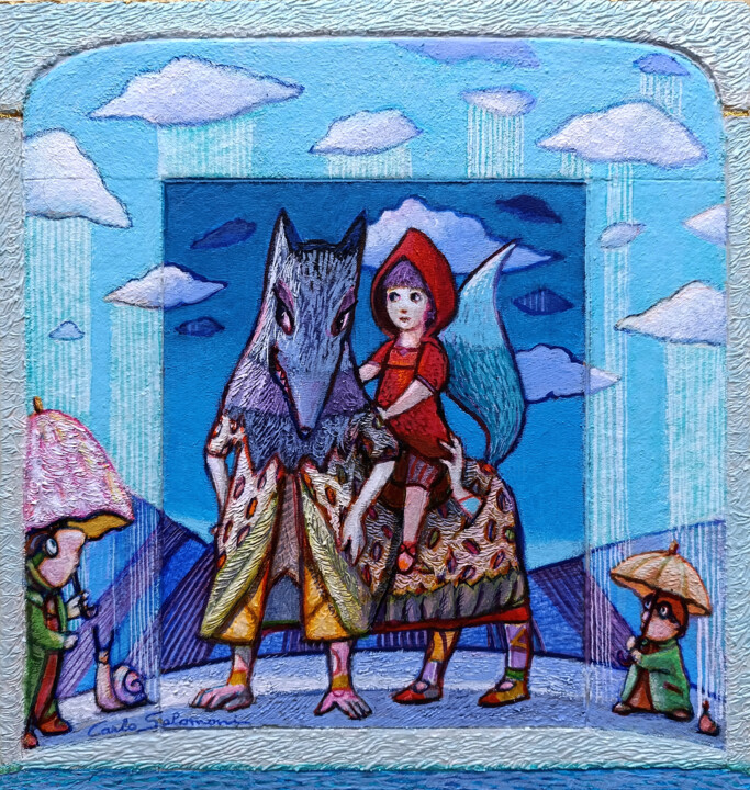 IT'S NOT RAINING ON US 绘画, 12.6x11.6 in